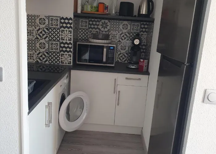 LES TERRASSES DE LA BARONNIE Appartement climatisé avec 1 chambre et piscine ouverte de fin Mai à mi Septembre Parking securisé avec accroches vélo disponible sans supplement